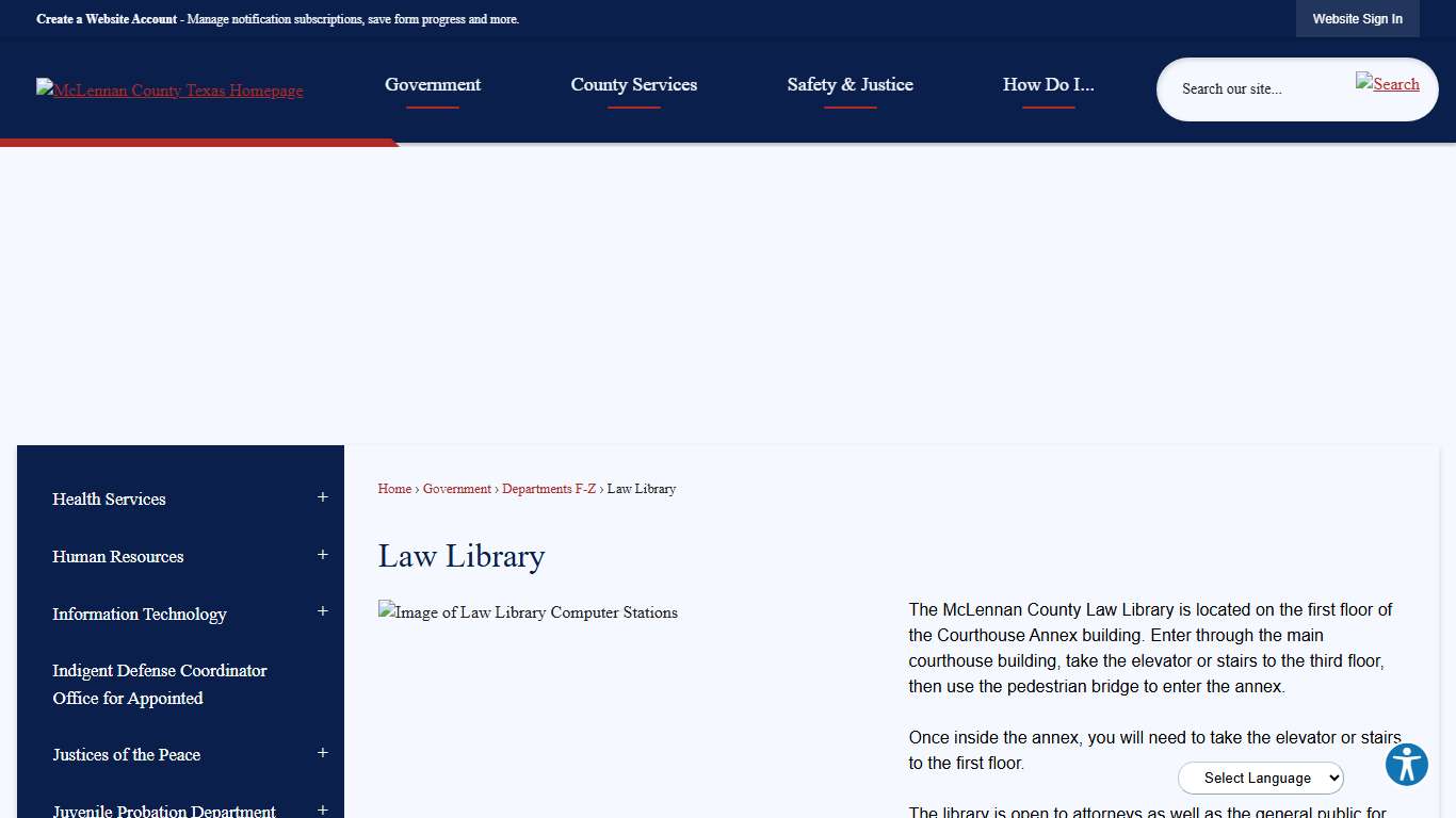 Law Library McLennan County, TX